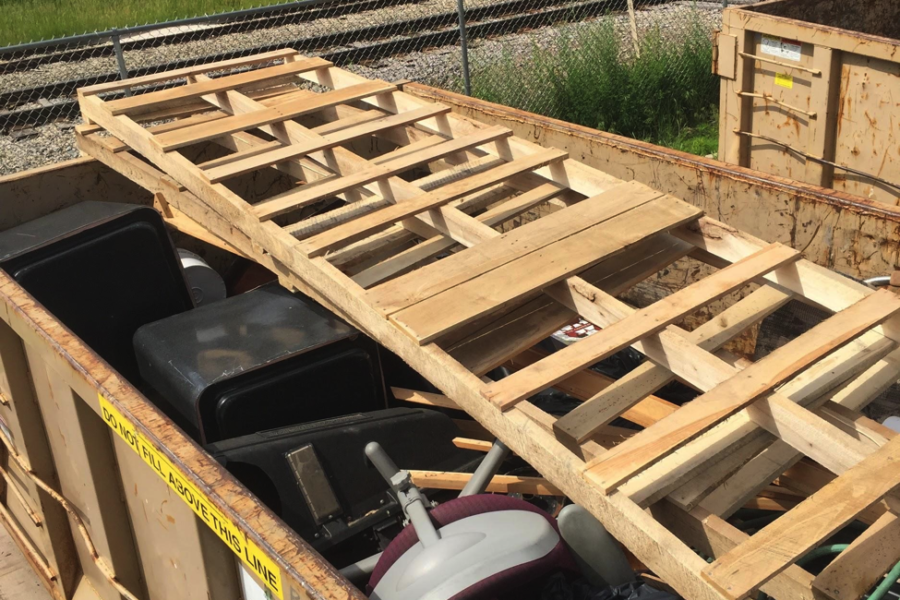 Recycling pile