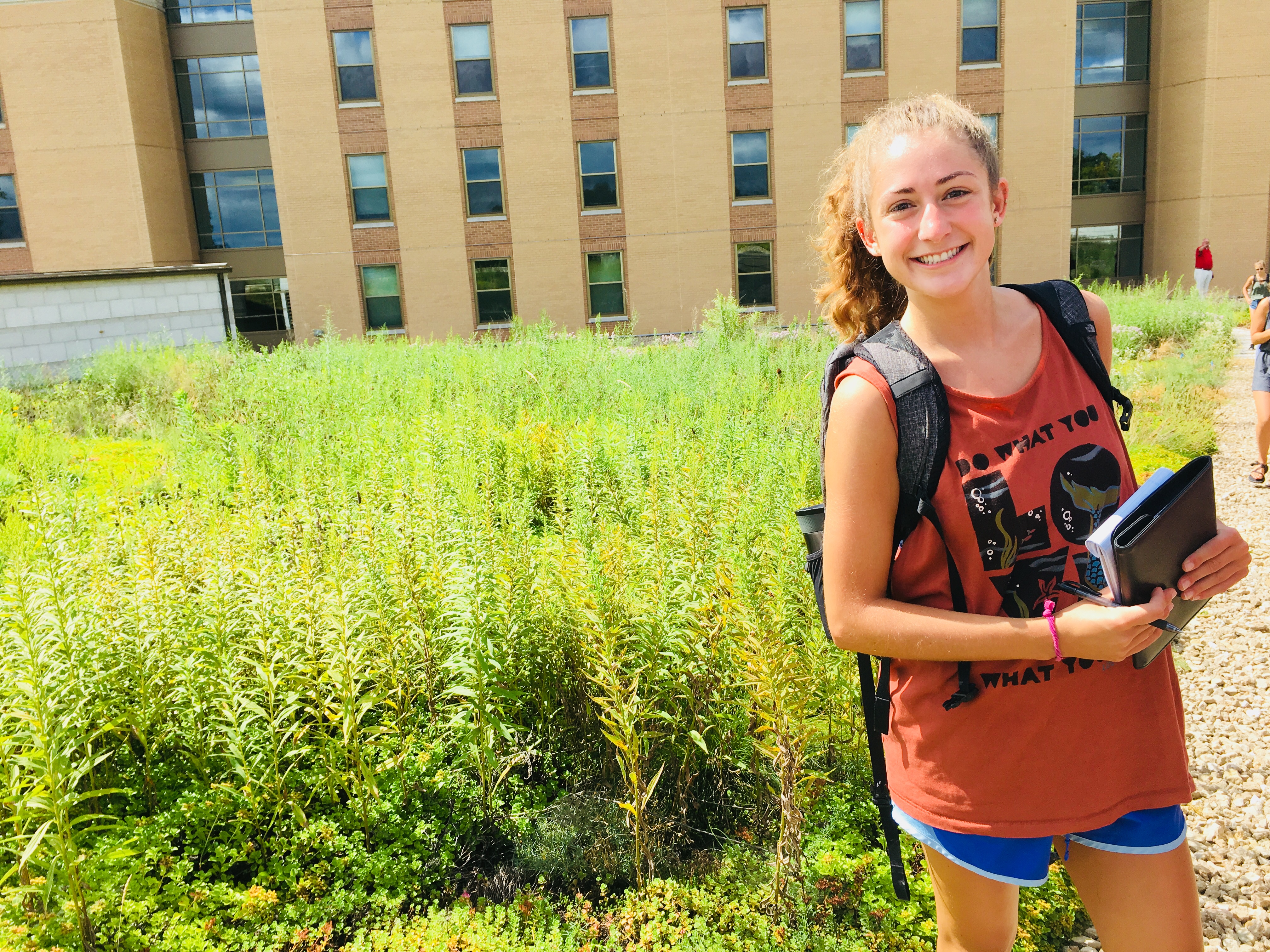 Jackie Olson, one of the Office of Sustainability interns is majoring in Landscape Architecture.