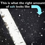 Graphic demonstrating the amount of salt for roads, driveways, and sidewalks. Courtesy of Wisconsin Salt Wise.