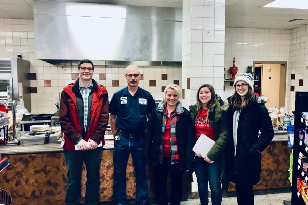 Green Fund students coordinate a project with dining staff