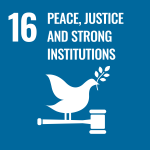 UN Peace Justice and Strong Institutions icon