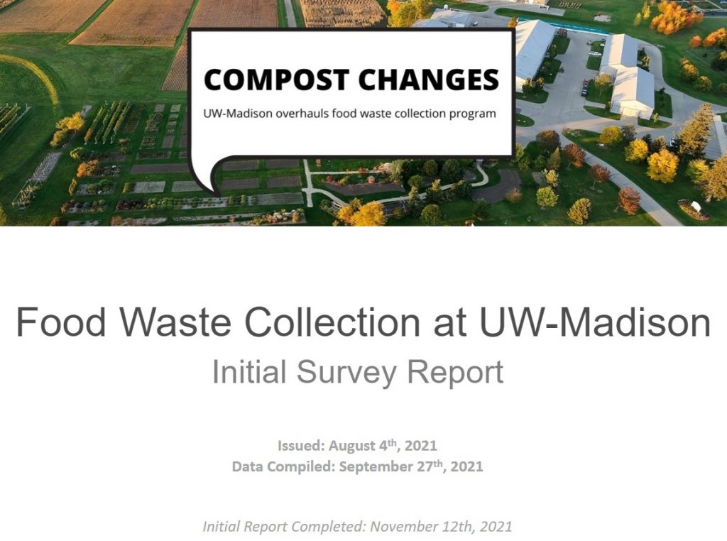 Agricultural landscape scene with "compost changes" written over the top